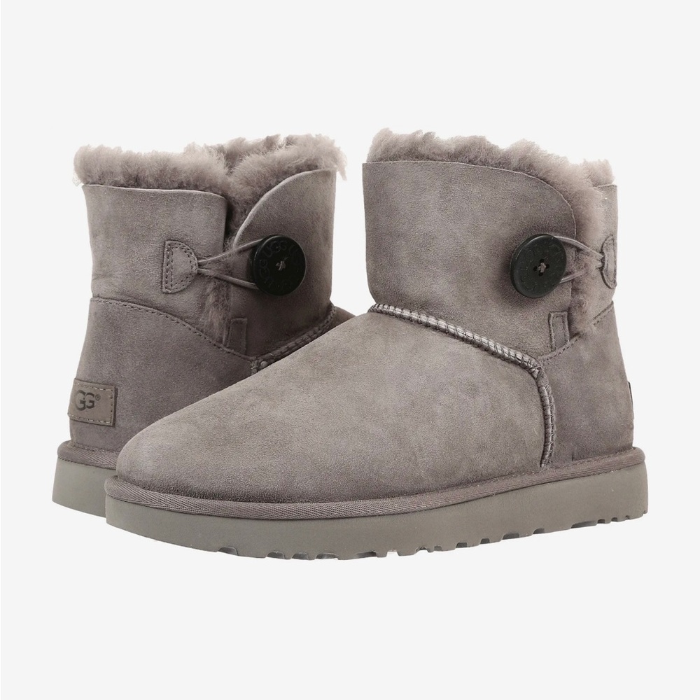 Ugg Mini Bailey Button Boots Grey - image 1